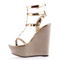 nouvelles chaussures de sandales lady wedges fantaisie